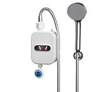 Chauffe Eau Electrique Instantané Douche Pour Prendre Un Bain, 3500W Chauffe Eau Instantané Electrique Sans Réservoir, 30-60?, Affichage Numérique LCD, Pour La Salle De Bain, La Cuisine, (UK)
