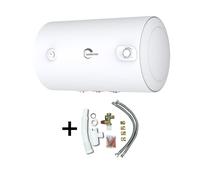 Chauffe Eau Electrique Mural Blindé Horizontal Bypso Sannover 150 Litres + Kit d'Installation Complet NF Blanc G