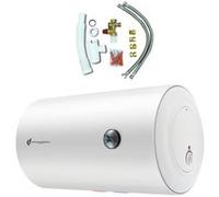 Chauffe Eau Electrique Mural Blindé Horizontal Bypso Sannover 50 Litres + Kit d'Installation Complet NF Blanc G