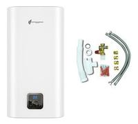 Chauffe Eau Electrique Plat Mural Multipositions Kimoro Sannover 30 Litres + Kit d'Installation Complet NF Blanc G