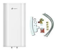 Chauffe Eau Electrique Plat Mural Multipositions Valorie Sannover 100 Litres + Kit d'Installation Complet NF