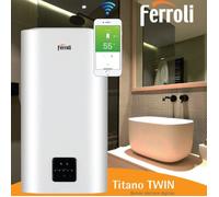 Chauffe-eau électrique plat Titano Twin 80 litres FERROLI
