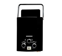 Chauffe-eau électrique sans réservoir Chauffe-eau Sans Réservoir Gaz Propane GPL 6L, Bain Instantané Avec Pomme De Douche, For Camping En Plein Air, Chaudière, Tente De Camion De Voiture(Zwart)