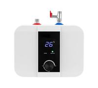 Chauffe-Eau Électrique Sous Évier, Mini Chauffe-Eau Instantané 6L 1500W | Acier Inoxydable 304/316, Affichage LED, Réglable 32-149℉, pour Lavage Mains Vaisselle Légumes Fixation Murale ou au Sol IPX4