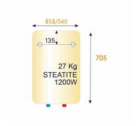 Chauffe-eau électrique Stéatis 100L vertical mural standard - THERMOR - 251177