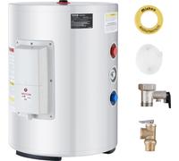 Chauffe-eau électrique VEVOR, réservoir d'eau de 40 l, 2000 W, commande par bouton rotatif, raccordement latéral, convient pour douche, baignoire, φ410 x 545 mm