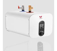 Chauffe-eau électrique VINABUKS intelligent 3,3 gallons RV Camping extérieur Point d'utilisation 15L Chauffe-eau instantané Prise de sécurité Chaudière Lavage sous évier Conception compacte