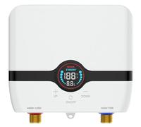 Chauffe-eau électriques 220V 6500W, Chauffe-eau électrique sans réservoir, Petit chauffe-eau instantané électrique économie d'eau Avec écran numérique, Pour cuisine, salle de bain, lavage