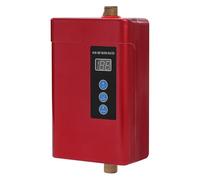Chauffe-eau électronique instantané - 5000 W - 30 à 55 °C - IPX4 - 5 l - Chauffe-eau sous évier - Avec écran LED - Rouge