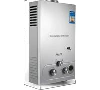 Chauffe-eau GPL, approvisionnement immédiat en eau chaude, design durable en acier inoxydable, 12L