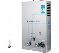Chauffe-eau GPL VEVOR, débit de 8L, construction en acier inoxydable, 8L