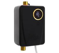 Chauffe-eau instantané 3500 W 220 V - Fixation murale - Chauffe-eau électrique avec affichage LED - Convient pour la maison, l'école, le bureau, le bar, la cuisine, etc (noir)
