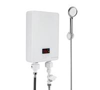 Chauffe-eau instantané 6000 W 230 V avec écran couleur LED, IPX4, chauffe-eau avec douche, protection RCD, chauffage instantané 3S, max 55 °C, avec tuyau de 1,2 m, pour basse pression (0,04-0,7 MPa