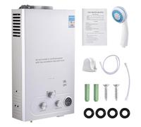 Chauffe-eau instantané à gaz 16 l 32 kW GPL propane - Chauffe-eau instantané - Super faible pression de l'eau de démarrage de 0,5 bar - Pour douche et utilisation quotidienne - Excursions en camping