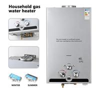 Chauffe-eau instantané à gaz, capacité de 6 litres, puissance nominale de 12 kilowatts, affichage LED, conception murale