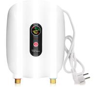 Chauffe-eau instantané électrique 220V 3500W Réchauffeur d'eau rapide avec écran LCD Installation sous meuble Température