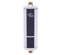 Chauffe-Eau Instantané éLectrique 3500W, Salle De Bain Chauffe Eau Instantané éLectrique Sans RéServoir Pour Douche 220v, Mini Chauffe d'Eau Sous évier, TempéRature 30-52℃, Affichage Led TempéRature