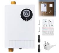Chauffe-eau Instantané électronique, 3800W 220V Mini Chauffe-eau Sans Réservoir Avec écran Numérique Petit Chauffe-eau Instantané électrique Pour Cuisine, Salle de Bain, Lavage