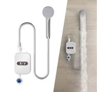 Chauffe Eau Instantané LED 3500W, Mini Chauffe Eau Instantané, 220V Chauffe Eau Electrique Instantané, avec Affichage Numérique, IPX4 Chauffe-eau Électrique, Pour Cuisine Salle De Bains