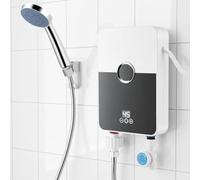 Chauffe-eau instantané miniature 6000 W avec douchette, chauffe-eau électronique sous évier et écran tactile LED, eau chaude instantanée en 3 secondes cuisine, salle de bain, camping-car, mini-maison