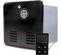 Chauffe-Eau Instantané Pour Camping-Car, 55 000 Btu, Système D'eau Chaude Instantanée À La Demande Avec Porte 15 X 15 Pouces Et Télécommande,Alimentation Cc 12 V Pour Camping-Cars,Caravanes Black