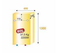 Chauffe-eau électrique Malicio 3 080L blanc multiposition (231070)