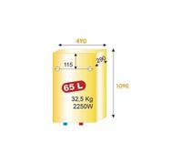 Chauffe-eau plat multi-positions MALICIO 3 stéatite connecté 65L - - 231064