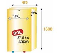 Chauffe-eau électrique Malicio 3 080L blanc multiposition (231070)