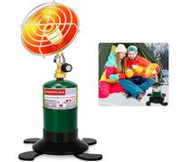 Chauffe-eau portable avec briquet USB coupe-vent, chauffage au propane spatial à l'air dernière intervention avec valve de contrôle de base pliable, chauffe-terrasse à réservoir de gaz