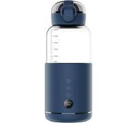 Chauffe-eau portable, chauffe-eau portable pour bébé nourrisson, capacité de 300 ml, chauffe-biberon portable sans fil, facile à transporter et adapté pour les voyages (bleu)