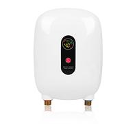 Chauffe-Eau sans Réservoir,CEIEVER Chauffe-eau instantané electrique 220V 3500W Réchauffeur d'eau instantané avec affichage à cristaux liquides pour fournir de l'eau chaude pour les lavabos
