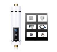 Chauffe-Eau sans Réservoir,CEIEVER Chauffe-eau instantané electrique 220V 5500W Réchauffeur d'eau instantané avec affichage à cristaux liquides pour fournir de l'eau chaude pour les lavabos