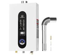 Chauffe-eau sans réservoir, gaz propane, chauffe-eau 16 litres avec affichage numérique Fahrenheit, installation intérieure jusqu'à 4,22 GPM, 109188BTU