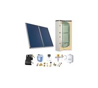 Chauffe-eau solaire : 2 capteurs solaires toiture inclinée + ballon ECS 300L double échangeur - - PSOLECSP23