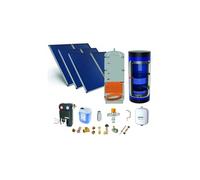 Chauffe-eau solaire toiture inclinée 6 capteurs solaires. ballon chauffage 300L + ECS 500L - - PSOL2BCHECS635M