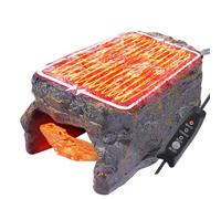 chauffé en résine - Décor de grottes de selsification des Reptiles, Accessoires de Refuge pour réservoir | Habitat résine Cave Thermal Heating Rock Design avec Une Plate-Forme Chaude pour Les