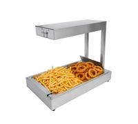 Chauffe-frites, 750 W, pont chauffant 80 °C avec éclairage, épaisseur 0,55 mm, plateau en acier inoxydable pour frites, anneaux d'oignon