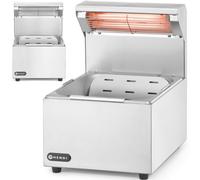 Chauffe-frites avec lampe chauffante GN 1/2 400 W