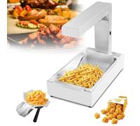 Chauffe-frites électrique professionnel 1000W, réchaud inox pour frites croustillantes, lampe chauffante et plateau amovible, parfait restaurants, bars et food truck