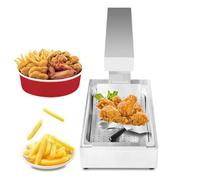 Chauffe-frites professionnel 1000W en acier inoxydable, réchaud alimentaire avec lampe chauffante, plateau d’égouttage amovible, snack chaud pour restaurant buffet