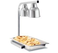 Chauffe-frites professionnel 2 lampes GN 1/1 inox - maintien au chaud - 500W - 230V