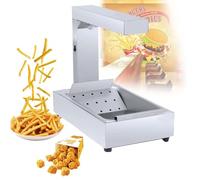 Chauffe-frites professionnel avec lampe chauffante 1000W, structure en acier inoxydable, plateau d’égouttage hygiénique, réchaud idéal pour bars, snacks et cantines