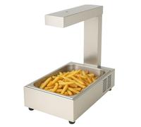 Chauffe-Frites Professionnel GN 1/1 - 1000W - Acier Inox - Chauffage Supérieur - Bac Fixe - 342x605x550 mm