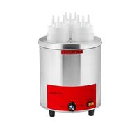 Chauffe-fromage à 3 têtes avec bouteille distributeur de sauce pour chocolat, caramel chaud, caramel (3) bouteilles de 650 ml