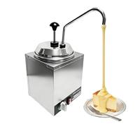 Chauffe-fudge électrique - Distributeur de sauce à température réglable avec pompe - Acier inoxydable de qualité alimentaire - Pour restaurants, cafés et traiteurs - 2 litres