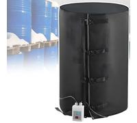 Chauffe-FûT Et Seau MéTalliques Avec ContrôLe De TempéRature, Pour FûT D'Huile Industriel De 200 Litres, Bande Chauffante RéGlable De 0 à 120 °C, Durable Et Efficace Black