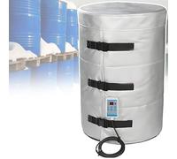 Chauffe-FûT Et Seau MéTalliques Avec ContrôLe De TempéRature, Pour FûT D'Huile Industriel De 200 Litres, Bande Chauffante RéGlable De 0 à 120 °C, Durable Et Efficace Grey
