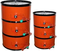 Chauffe-fût métallique pour fût de 53/55 gallons (200/208 litres) - Fût à miel ou à huile, chauffe-fût en silicone, coussin chauffant électrique pour fût, chauffe-fût avec thermostat réglable (20 L,