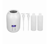 Chauffe-huile de massage avec ABS, écran LED et contrôle tactile, pour huile de massage et huiles essentielles, prise européenne, lot de 2 bouteilles, 110-240 V (UE) (blanc)