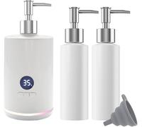 Chauffe-huile de massage avec distributeur de bouteille, chauffe-huile et lotion chauffant portable pour spa, salon et usage domestique, affichage LED avec interrupteur °C/°F, lampe d'ambiance